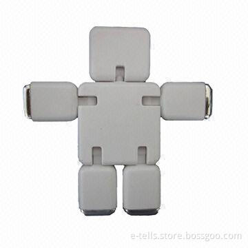 Robot-shaped USB Hub with 4 Ports, Plug-and-play Function
